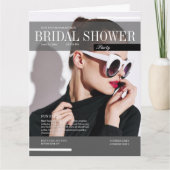 Grappig tijdschrift bruids douche uitnodiging (Voorkant)