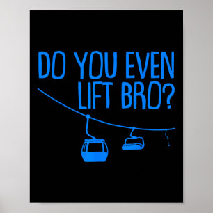 Grappig Til Je Wel Bro Geschenk Schattige Ski Lief Poster