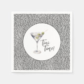 Grappig 'Tini tijd Martini cocktail party Servet (Voorkant)