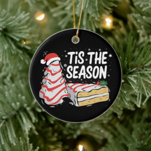 Grappig Tis Het Seizoen Kerstboom Taarten Debbie  Keramisch Ornament
