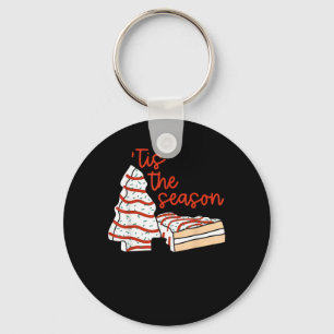 Grappig Tis Het Seizoen Ontwerp Kerstboom Sleutelhanger