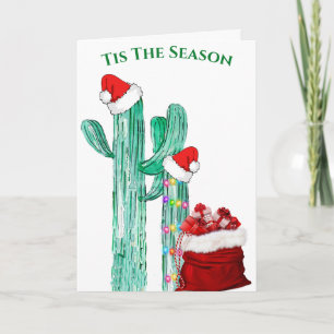 Grappig Tis Het Seizoen Zuidwest Kerst Cactus Feestdagen Kaart