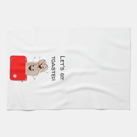 Grappig toast ontwerp theedoek (Horizontaal)