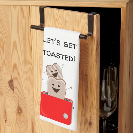 Grappig toast ontwerp theedoek (Derde Gevouwen)