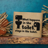 grappig toilet decor fotoplaat (Zijkant)