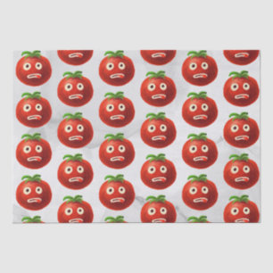 Grappig Tomatenpatroon - Cartoon Vegetable Art Tissuepapier
