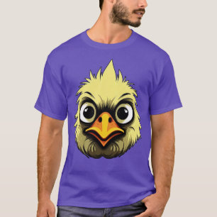 Grappig toon Kip Gezicht Schattige Boerderij Diere T-shirt