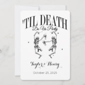 Grappig tot de dood doen ons feest bruiloft uitnod kaart (Voorkant)