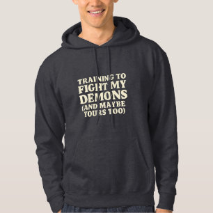 Grappig trainingscitaat Mentale kracht Fitness tr Hoodie