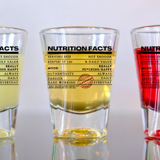 Grappig Trendy Script Typografie Shot glass Glas