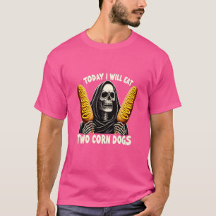 Grappig trendy skelet meme vandaag zal ik twee co t-shirt