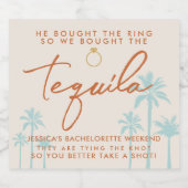 Grappig Tropisch Afscheidscade Weekend  Likeurfles Etiket (Enkel label)