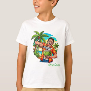 Grappig Tropisch Kokosstrand T-shirt