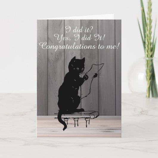 Grappig Trots Cat Graduating Kaart (Voorkant)