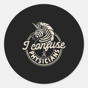 Grappig Trots Zeldzame Ziekte Krijger Gift Zeldzam Ronde Sticker