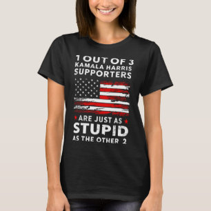 Grappig Trump 1 van de 3 Kamala Harris supporters T-shirt