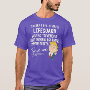Grappig Trump 2020: Echt geweldig Lifeguard Gift T-shirt