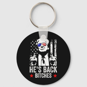 Grappig Trump 2024 Hes Back Es Trump 2025 Sleutelhanger