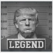 Grappig Trump 2024 Mugshot President Legend Sticker (Voorkant)