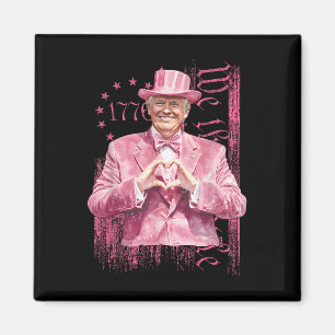 Grappig Trump 45 47 President Hart Vorm Roze Pak Magneet