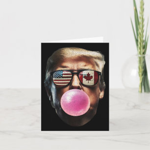 Grappig Trump 45 47 VS en Canada vlag Gles Kaart