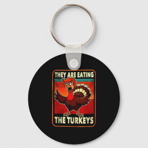 Grappig Trump Amerikaanse Shirt Ze Eten Turkije Sleutelhanger