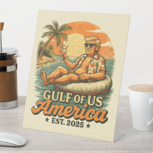 Grappig Trump Amerika's Golf 2025 Reclamebord Met Voetstuk