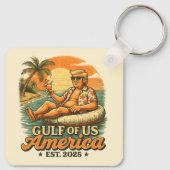  Grappig Trump Amerika's Golf 2025 Sleutelhanger (Achterkant)