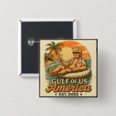 Grappig Trump Amerika's Golf 2025 Vierkante Button 5,1 Cm (Voorkant /achterkant)