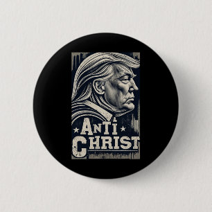 Grappig Trump Anti Christ Jesus Christelijk Faith Ronde Button 5,7 Cm