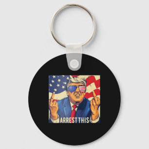Grappig Trump arresteer deze 4 juli 2024 Sleutelhanger