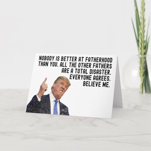 Grappig Trump Cadeau voor Vader Vaders Dag Kaart (Voorkant)