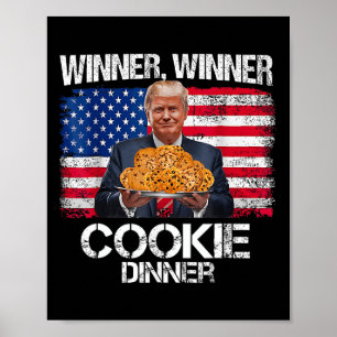 Grappig Trump Christmas Design Winner Cookie Poster