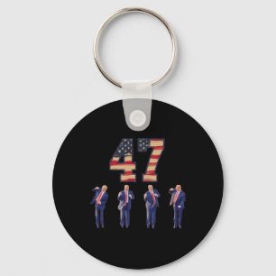 Grappig Trump Dancing America 47 Trump Dance Manne Sleutelhanger