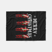 Grappig Trump Dans Kerstman Kerstmispajam Fleece Deken (Voorkant (Horizontaal))