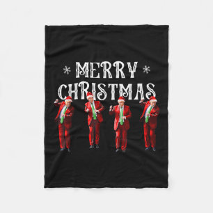 Grappig Trump Dans Kerstman Kerstmispajam Fleece Deken