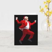 Grappig Trump Dans Kerstman Kerstmispajam Kaart (Gele Bloem)