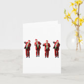 Grappig Trump Dans Kerstman Kerstmispajam Kaart (Gele Bloem)