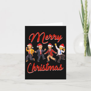 Grappig Trump Dans Kerstman Kerstmispajam Kaart