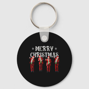 Grappig Trump Dans Kerstman Kerstmispajam Sleutelhanger