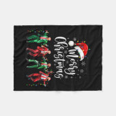 Grappig Trump Dans Kerstman Vrolijk Kerstfeest Fleece Deken (Voorkant (Horizontaal))