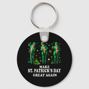 Grappig Trump dansen maken St. Patrick's Day gewel Sleutelhanger