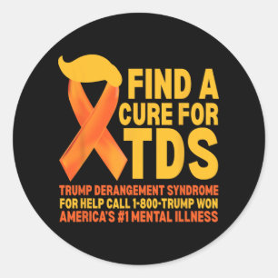 Grappig Trump Derangement Syndrome TDS Awareness R Ronde Sticker