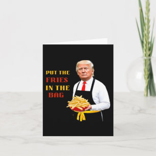 Grappig Trump fastfood zet de frietjes in de zak 2 Kaart