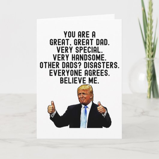 Grappig Trump Fathers Day & Birthday Gift for Fath Kaart (Voorkant)