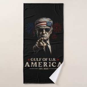 Grappig Trump Golf van Amerika 2025 4 juli Badhanddoek