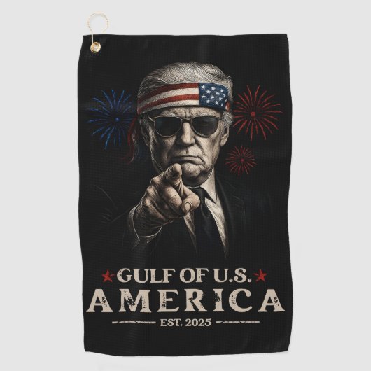 Grappig Trump Golf van Amerika 2025 4 juli Golfhanddoek (Voorkant)