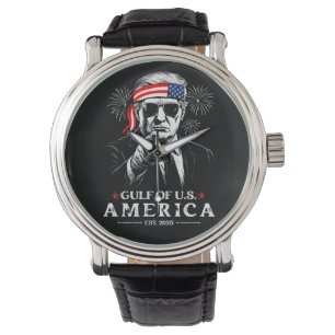 Grappig Trump Golf van Amerika 2025 4 juli Horloge