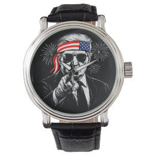 Grappig Trump Golf van Amerika 2025 4 juli Horloge