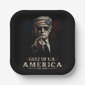 Grappig Trump Golf van Amerika 2025 4 juli Papieren Bordje (Voorkant)